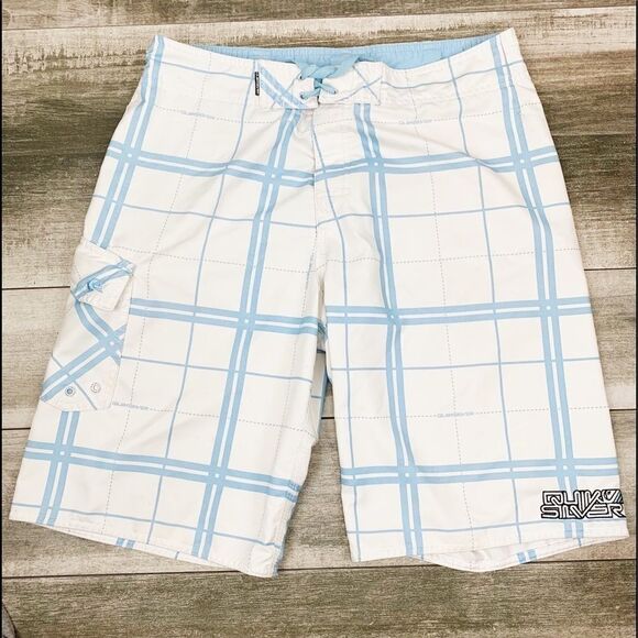 Quicksilver plaid print swim trunks - Picture 1 of 9